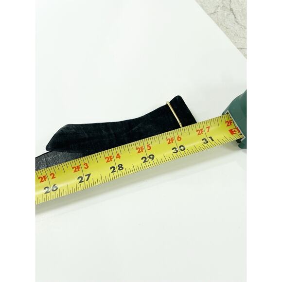 Mimi Di 1987 Gold Tiger Belt Black Leather Suede Vintage Adjustable 31\